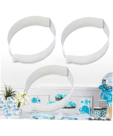 IMIKEYA Cake Mold 3 Pcs Baking Mold Stainless Steel Fondant Mold medium Silver - Buy Online on SooperMarket.com