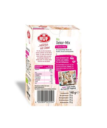 Shop Call Organic Decor Darlings Colorful Vegan Sprinkles Mix (4 Varieties) | 140g Sugar Sprinkles Pearls & Hearts No Artificial Dyes - Buy Online on SooperMarket.com