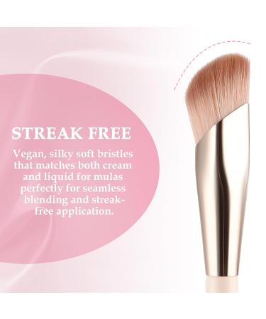 Angled Concealer Brush for Perfect Under Eye & Nose Contouring | Makeup Blending Tool for Liquid Foundation & Cream | Beauty Accessories - Buy Online on SooperMarket.com