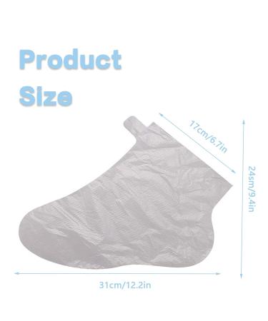 200pcs Clear Plastic Disposable Booties for Paraffin Bath - Foot Spa Wax Treatment Cover - Buy Online on SooperMarket.com