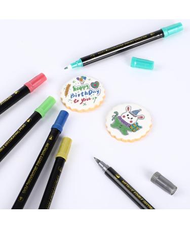 Food Coloring Pens Color Double Sided Edible Food Coloring Marker with Fine and Thick Tip Food Grade Marker Gold - Buy Online on SooperMarket.com