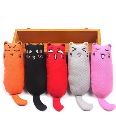 Legendog 5Pcs Catnip Toy - Bite Resistant Cat Chew Toy for Cats - Catnip Filled Cartoon Mice - Multicolor - Buy Online on SooperMarket.com