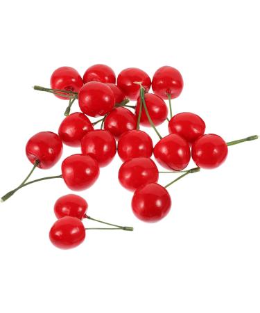 Cabilock 30 Pcs Artificial Cherry Farmhouse Vegetable Decoration Home Decorative Model Cherry Decoration Fruits Cherry Decor for Home Plastic Fruit Decor Kitchen Cabinet Toy Set Child - Buy Online on SooperMarket.com