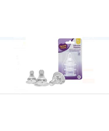 Parent's Choice Fast Flow Silicone Nipples  3 ct