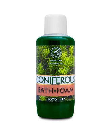 Bath Foam Coniferous - 1000ml - Bubble Bath with Swiss Pine Essential Oil for Bath Soak - Relaxing Bath - Aromatherapy Foaming Bath - Coniferous Bath - Good Sleep - Bathing - Body Care - Wellness