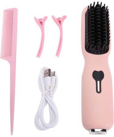TOPINCN Hair Straightener Brush - 2-in-1 Electric Hot Comb with 11 Temperature Settings | Portable Anti-Scald Straightening Brush for Travel - Buy Online on SooperMarket.com
