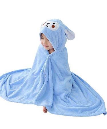 Gukasxi Hooded Baby Towel Thick and Ultra Soft Hooded Baby Bath Towel Extra Large 140x70 cm Baby Towel Absorbent Hooded Beach Or Bath Towel Childrens Swimming/Bath Towel Blue 70 x 140 cm 70 x 140 cm Blue