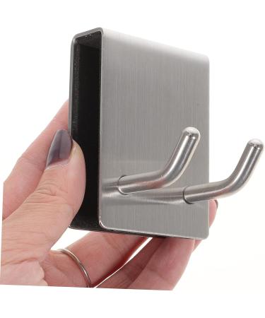 Hemoton Shower Hook 2pcs Glass Door Hook Wreath Hanger Coat Hangers Towel Hooks Black Hat Hooks Cabinet Door Coat Hook - Buy Online on SooperMarket.com