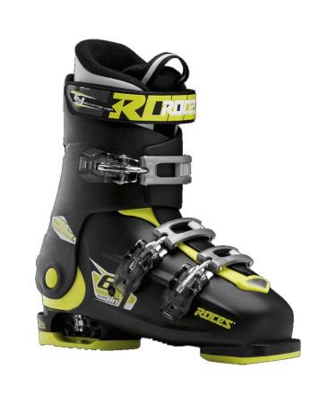 Roces Kids Idea Free 22.5-25.5 Children's Ski Boots-Adjustable Deep Pink-White black-lime