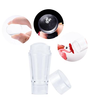 Niceneeded 2Pcs Nail Art Stamper Kit | Clear Jelly Stamper with Double Silicone Head & Lid - Perfect for Flawless Nail Designs - Buy Online on SooperMarket.com