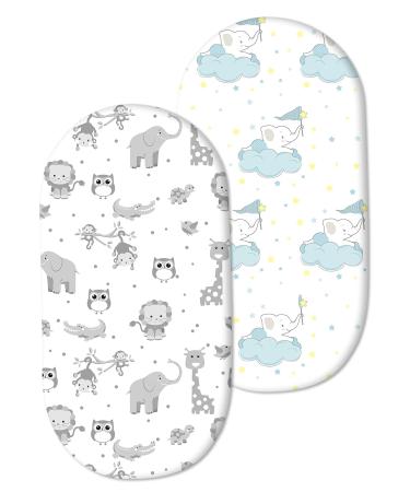 Couxily fitted sheet stroller bay car mattress stroller insert stroller mattress cover stroller mattress stroller clamp sheet bed sheet cot (2 pieces - 06)