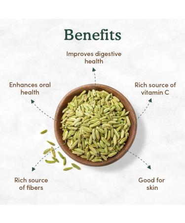 Organic Fennel Seeds (397g/14oz) from Rajasthan, India | USDA Certified | Anti-inflammatory | Ideal for Cooking & Beverages | Resealable Pouch - Buy Online on SooperMarket.com