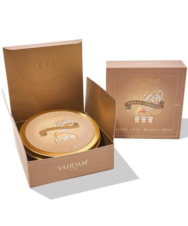Vahdam Teas Loose Leaf Masala Chai India's Original Gift Set 1 Tin Caddy