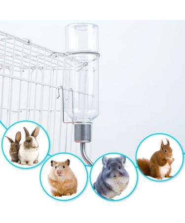 JVHLOV Rodent Water Bottle Hamster Water Bottle Hanging Rodent Drinker No Drips for Small Animal Squirrel Rabbit Chinchilla Guinea Pig Hamster Golden Bear (Clear 180ml*2) - Buy Online on SooperMarket.com