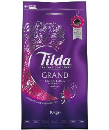 Tilda Grand Extra Long Basmati White Rice 10kg | Premium Quality | Aromatic Delight | Hygienic Packaging