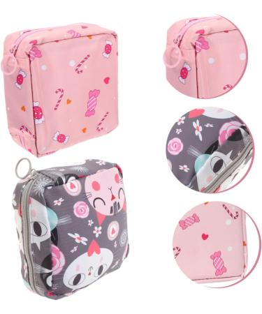 PLAFOPE 4pcs Sanitary Napkin Storage Bag - Travel Makeup Pouch Set for Women - Buy Online on SooperMarket.com