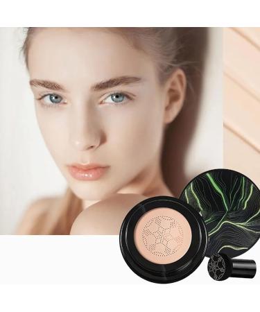 Verdant Touch Face Makeup Foundation Air Cushion BB Cream Foundation with Mushroom Sponge Long Lasting Concealer Tone Up Moisturizing CC Cream Ivory Color - Buy Online on SooperMarket.com