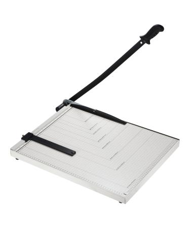 PATIKIL Paper Cutter B3 Stack Paper Trimmer for Cardstock, 21" Cutting Length, Guard Rail Paper Press Tool, Adjustable Guide, Metal Base, 12-Sheet Capacity, Paper Slicer for Office, Home