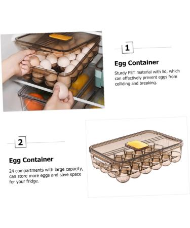 Healeved Box Egg Carton Refrigerator Eggs Fridge Egg Dispenser Fridge Egg Holder Egg Holders re-usable - Buy Online on SooperMarket.com