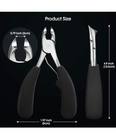 opove X5 Silver Podiatrist Toenail Clippers for Ingrown or Thick Nails - Precision Diabetic Pedicure Tool for Men - Buy Online on SooperMarket.com