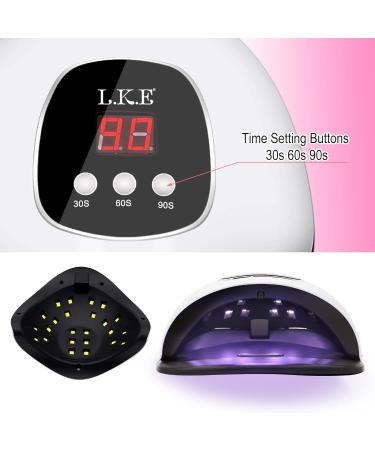LKE LED UV Nail Lamp for Gel Nails - Professional Faster Nail Dryer with 3 Timers and Automatic Sensor - Buy Online on SooperMarket.com