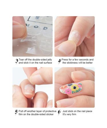Buy Nail Glue Pads - Double-Sided Adhesive Tabs for False Nails | Transparent Nail Glue Stickers & Jelly Tape for Perfect Manicure - 10 Sheets - Buy Online on SooperMarket.com