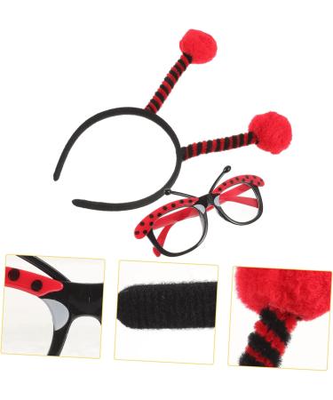 GALPADA 1 Set Ladybug Costume Suit Alien Eyeglasses Ladybug Eyeglasses Ladybug Party Favors Masquerade Sunglasses Ladybug Costume Props Makeup Headband Ladybug Ears Headband Plastic - Buy Online on SooperMarket.com