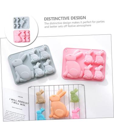 PRETYZOOM 2pcs Easter Cake Mold Easter Bunny Cake Mould Bunny Candy Mold Easter Chocolate Molds Silicone Bakery Easter Decor Easter Baking Molds 3D Silica Gel Bakeware Baking Supplies - Buy Online on SooperMarket.com