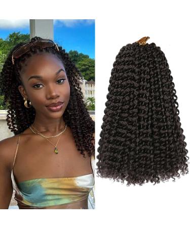 Passion Twist Hair 7 packs 12 inch Crochet Braids Hair Water Wave H kelhaar For Long Bohemian Hair Braids Kunsthaar Yddm Passion Twist Crochet Hair Synthetic hair extensions 4# 12inch (7 Pack)