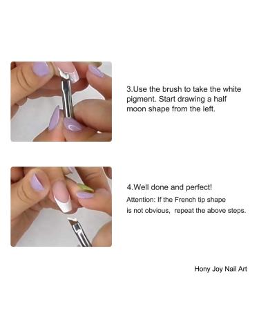 French Tip Nail Brush with Black Handle - Oblique Head UV Gel Acrylic Painting Pen | Pack of 1 - Buy Online on SooperMarket.com