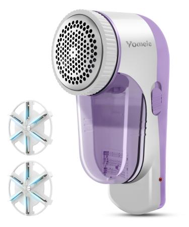 Fabric Shaver Rechargeable Sweater Shaver Lint Shaver with 6-Leaf Blades Electric Lint Remover for Clothes & Furniture Couch Pilling Remover Depiller for Removing Fuzz Lint Pills Bobbles Purple