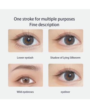 DHliIQQ Double Tip Lower Eyelash Pencil Double Tip Lower Eyeliner Pencil Waterproof Liquid Eyeliner Pencil Long Lasting Eyeliner Eye Makeup Tool for Women Ladies 101 # gray black - Buy Online on SooperMarket.com