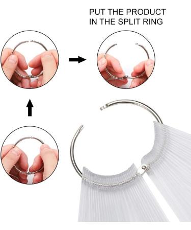 200pcs Clear Nail Swatches Sticks with Practice Finger Clipper and Nail Art Brush - Buy Online on SooperMarket.com
