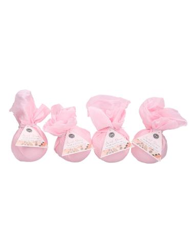 Bridgewater Candle Luxury Foaming Fizzing Pink Scented Bath Bomb 4 Pack-Sweet Grace