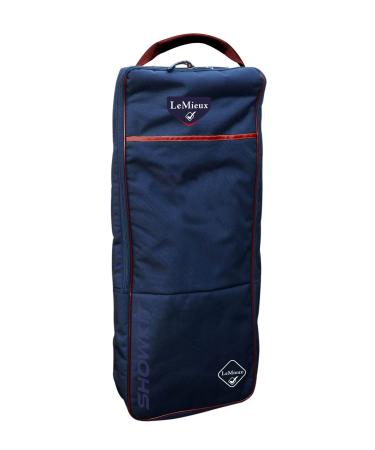 LeMieux ShowKit Bridle Bag with Secure Front Zip Two Hanging Options & Padded Grab Handle - Waterproof Denier Nylon - Rider Luggage One Size Navy