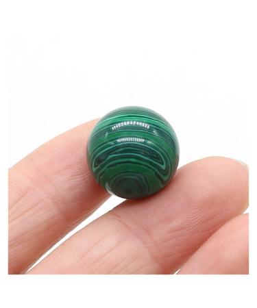 Natural Crystal Rough 16mm Round Natural Crystal Quartz Transfer Ball Polished Gemstone Beads Specimen DIY Jewelry Home Natural Stone (Color : Malachite Size : 1PC)