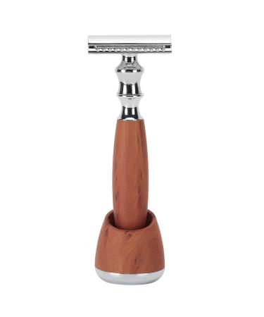 Eco-Friendly Safety Razor with Wooden Handle | Zero Waste Classic Double Edge Razor for Men | Sustainable Shaving Solution - Buy Online on SooperMarket.com