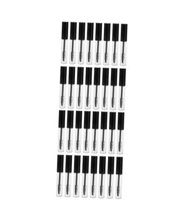 Mikinona 32 Pcs Mascara Tube Lip Gloss Containers Mascara Cream Vials Lip Gloss Tubes Clear Plastic