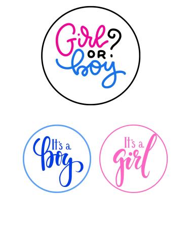 Gender Reveal BURN AWAY CAKE TREND! EDIBLE Cake Toppers 1 x wafer/ 2 x icing 5"/6"/7" (7")