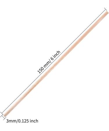 Senkary 1/8 x 6 Inch Wooden Dowel Rods - 100 Pieces, Unfinished Natural Wood Craft Rods - Buy Online on SooperMarket.com