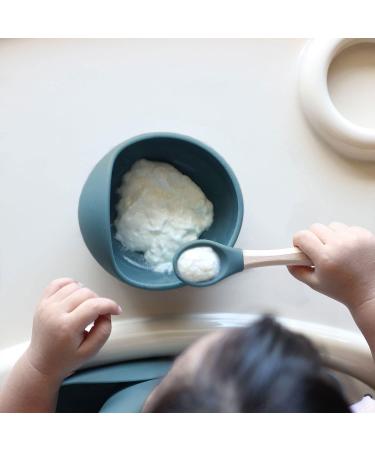 Baby Led Weaning Feeding Set | Suction Silicone Bowl & Utensils for Toddlers - Includes Spoons, Bibs, Food Plate - Beige - Buy Online on SooperMarket.com