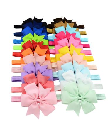Dokpav Baby Territory 20 Pack Baby Hair Bands Hair Bow Bag New Born toddler Hair straps and arches Children's Hairdress 4.3 Hair sheet