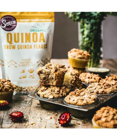 Suncore Foods Organic Quinoa Flakes 8oz - Gluten-Free, Non-GMO, Kosher - Buy Online on SooperMarket.com