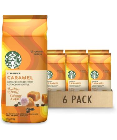 STARBUCKS Caramel Flavoured Ground Coffee 311g Bag & Pike Place Ground Coffee Medium Roast Coffee 100% Ground Arabica Beans - 340g Bags (Pack of 6 2040g) - Buy Online on SooperMarket.com