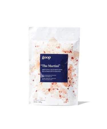 goop Beauty  The Martini  Detox Bath Soak | Bath Salts for Stress Relief | Epsom Salt  Chia-Seed Oil  Sandalwood  & Frankincense | 24 oz | Infused with Pink Himalayan Salt | No Artificial Fragrances