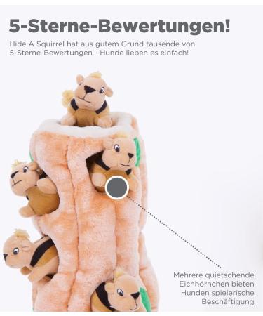 Outward Hound Hide-A-Squirrel Puzzle - Plush Dog Toy for Dogs - Small Brown - Interactive Fun for Your Pet - Buy Online on SooperMarket.com