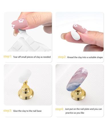 Acrylic Nail Display Stand Set - Training Fingernail Holder for Manicure Tools (Gold & Silver) | Perfect for Salons & DIY - Buy Online on SooperMarket.com