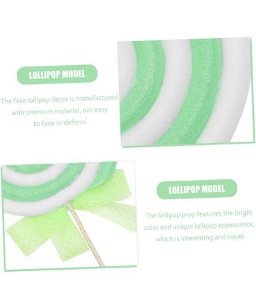 OFFSCH Lollipop Props Xmas Party Prop Decorative Lollipop Model Scene Decorative Props Christmas Decor Candy Prop Hawaiian Christmas Ornaments Wedding Photo Props Small Fake Food Foam Green 60.00X22.00X2.00CM - Buy Online on SooperMarket.com