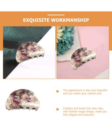Acetate Hair Jaw Clips - White Purple Tortoise Shell French Hair Clamps for Women and Girls - Korean Style Hair Accessories - Set of 6 - Buy Online on SooperMarket.com