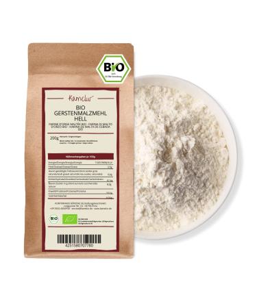 Kamelur Bio Backmalz bright from German cultivation - 200g - barley malt flour enzyme -active & without additives - Backmalt for bread and rolls 200 g (1 Pack)